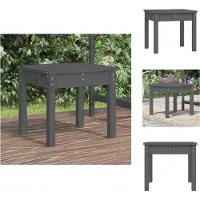 vidaXL Banc de jardin gris 50x44x45 cm pin massif
