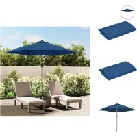 vidaXL Housse de rechange pour parasol bleu azur 300 cm