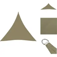 vidaXL Voile d'ombrage Oxford Tissu Triangulaire 3x3x3 m Beige - Parasols & Protection solaire