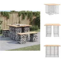 vidaXL Banc de jardin en gabions 100x102x72 cm Pin massif - Bancs de jardin