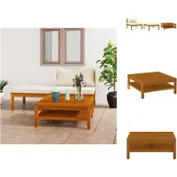 vidaXL Ensemble de salon de jardin 3 pièces avec coussins blanc crème en bois d'acacia - éléments de canapé de jardin