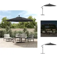 vidaXL Parapluie avec mât en aluminium 300 cm Anthracite - Parasols & Protection solaire
