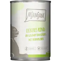 MjAMjAM 6x400g délicieux bœuf à la courge cuite à la vapeur nourriture pour chat humide