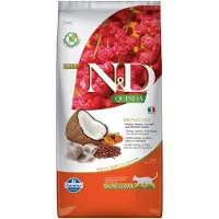Farmina N&D Quinoa Cat Skin&Coat Herring - Hareng, Quinoa, Noix de coco & Curcuma pour chats avec intolérances alimentaires et problèmes de peau - 5 kg