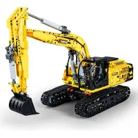 Cada Functional Excavator 1072 Pieces Jaune Enfants