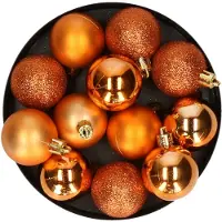 Krist+ boules de noël ø 4 cm 4 x 5 x 4 cm orange plastique