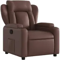 vidaXL Fauteuil relax brun similicuir