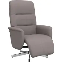 vidaXL Fauteuil relax avec repose-pieds Taupe Tissu