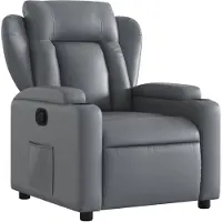vidaXL Fauteuil relax gris similicuir