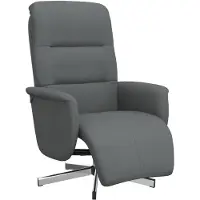 vidaXL Fauteuil relax avec repose-pieds Tissu gris foncé