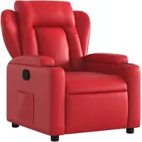 vidaXL Fauteuil relax rouge similicuir