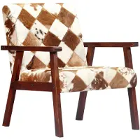 vidaXL Fauteuil blanc et marron cuir véritable de chèvre