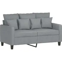 vidaXL Canapé à 2 places Gris clair 120 cm Tissu