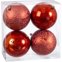 Sublime Market Connect Boules de Noël - BIGBUY CHRISTMAS - Multicolore - Plastique - 4 unités - 20 x 20 x 10 cm