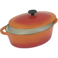 You do it CREALYS GRAND CHEF Plat ovale en fonte émaillée - L 37 cm - 9 L - Orange - Toutes sources de chaleur dont induction