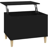 vidaXL Table basse noire 60x44,5x45 cm Bois composite