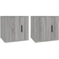vidaXL Armoires murales TV 2 pcs. Gris Sonoma 40x34,5x40 cm