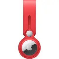 Apple AirTag Lanière Cuir Rouge