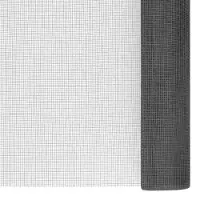 The Living Store Moustiquaire en fibre de verre 112x500 cm Noir