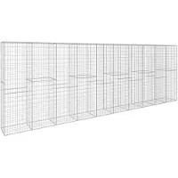 The Living Store Mur en gabions avec couverture Acier galvanisé 600 x 50 x 200 cm