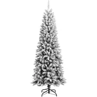 The Living Store Sapin de Noël artificiel enneigé 210 cm PVC&PE