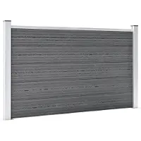 The Living Store Gartenzaun WPC 699x106 cm Grau