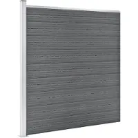 The Living Store Gartenzaun WPC 699x186 cm Grau