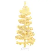 The Living Store Sapin de Noël en spirale avec éclairage et support blanc 150 cm