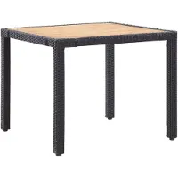 The Living Store Ensemble de jardin 5 pièces avec coussins Poly rotin noir