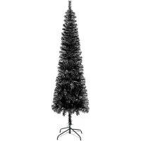 The Living Store Arbre de Noël élancé Noir 240 cm