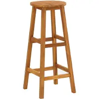The Living Store Tabourets de bar 6 pcs. Bois massif d'acacia