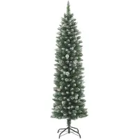 The Living Store Arbre de Noël artificiel avec support Svelte 210 cm PVC