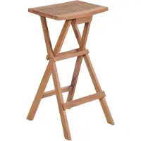 The Living Store Tabourets de bar pliants 4 pcs. Bois massif teck