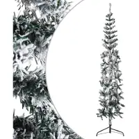 The Living Store Semi-sapin de Noël artificiel avec neige Svelte 240 cm