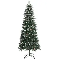 The Living Store Arbre de Noël artificiel avec support Vert 180 cm PVC