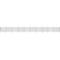 The Living Store Clôture grillagée Anthracite 2x25 m Acier galvanisé