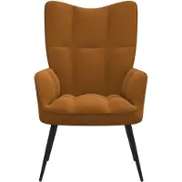 The Living Store Relaxsessel Braun Samt