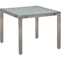 The Living Store Ensemble de jardin 5 pièces avec coussins Poly Rattan Gris