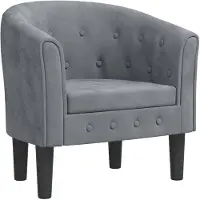 vidaXL Chaise cabriolet gris foncé velours