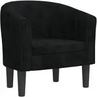 vidaXL Fauteuil club noir velours