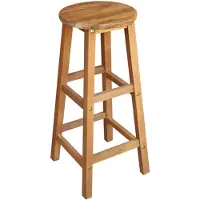 The Living Store Tabouret de bar 2 pcs. Bois massif d'acacia