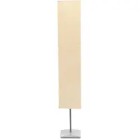 The Living Store Lampe sur pied avec support en acier 135 cm Beige