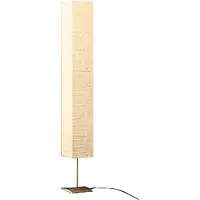 The Living Store Lampe sur pied avec support en acier 170 cm Beige