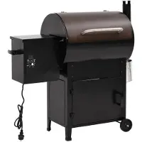 vidaXL Barbecue à pellets avec cheminée noir 104 cm fer