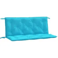 vidaXL Coussins de banc de jardin lot de 2 turquoise 120x50x7 cm tissu