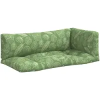 vidaXL Coussins de palette lot de 3 motif de feuilles tissu Oxford