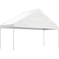 vidaXL Pavillon avec toit blanc 5,88x2,23x3,75 m Polyéthylène