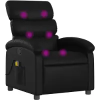 vidaXL Fauteuil de massage inclinable Noir Similicuir