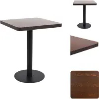 vidaXL Table de bistrot brun foncé 60x60 cm MDF - Tables de salle à manger