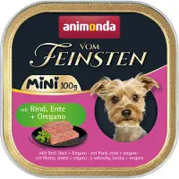 Animonda Vom Feinsten Mini with Beef, Duck, and Oregano Wet Food for Small Breed Dogs 24x100g
